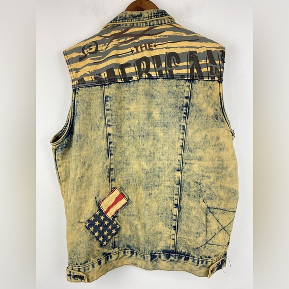 Diamond Stash size Large/38 Men’s Sahara American Flag Jacket Vest & Jeans - Picture 7 of 16